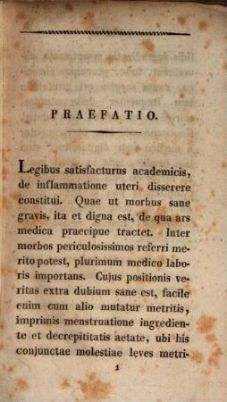 De inflammatione uteri : diss. inaug.