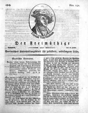 Nro. 142, Sonnabend, den 16. Julius 1808