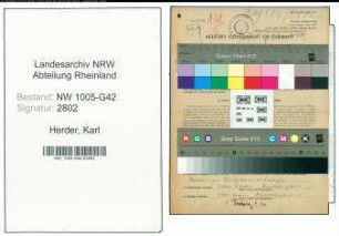 Entnazifizierung Karl Herder , geb. 12.06.1910 (Schneider)
