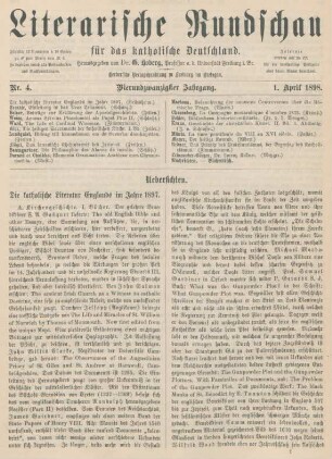 97-102 Die katholische Literatur Englands im Jahre 1897