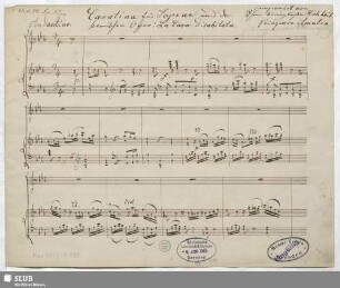 La Casa disabitata. Excerpts. Arr - Mus.4822-F-500 : V, pf