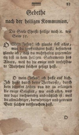 Gebethe nach der heiligen Kommunion