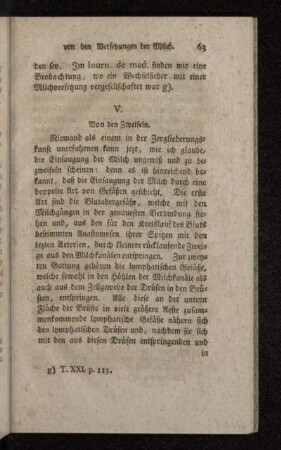 V. Von den Zweifeln.