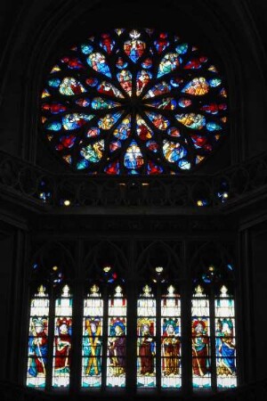 Frankreich. Haute Normandie. Eure. Evreux. Kathedrale Notre Dame. Buntglasfenster. 15 Jahrhundert