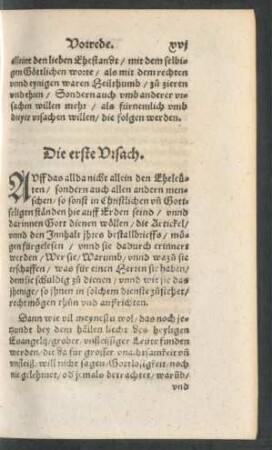Die erste Ursach.