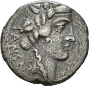Denar des C. Vibius Pansa Caetronianus mit Darstellung der Ceres