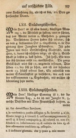 LXIII. Einladungsschreiben