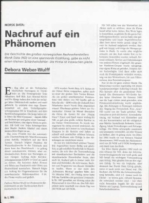 Norsk Data: Nachruf auf ein Phänomen