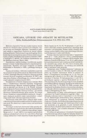 55: Vaticana, Liturgie und Andacht im Mittelalter : Köln, Erzbischöfliches Diözesanmuseum 9.X.1992-10.I.1993