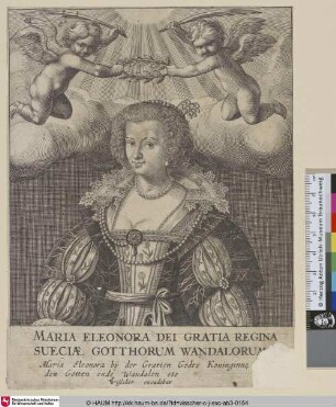 [Maria Eleonora von Schweden, gekrönt von zwei Engeln]