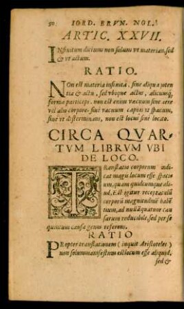 Circa Quartum Librum Ubi De Loco.