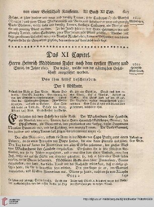 Das XI Kapitel: Herrn Heinrich Middeltons Fahrt nach dem rothen Meere und Surat, im Jahre 1610. [...]