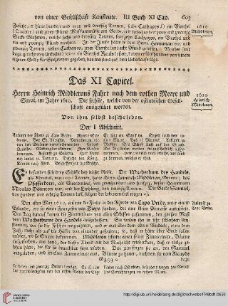 Das XI Kapitel: Herrn Heinrich Middeltons Fahrt nach dem rothen Meere und Surat, im Jahre 1610. [...]