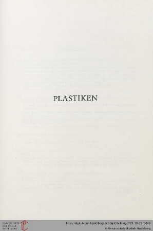 Plastiken (Nr. 198-220)