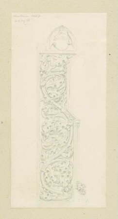 Detail des Abtstuhls in der Basilika des Klosters Maulbronn