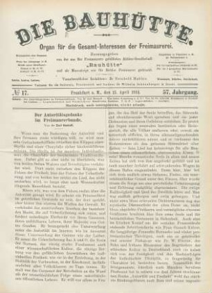 No. 17. Frankfurt a. M., den 25. April 1914. 57. Jahrgang.