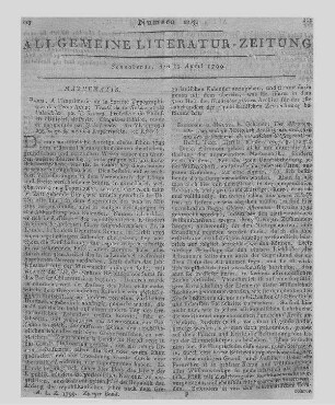 Der Astronom oder Compendiöse Bibliothek des Wissenswürdigstn aus den gesammten astronomischen Wissenschaften. H. 1-2. [Hrsg. v. C. C. André]. Eisenach, Halle: Gebauer 1796 Zugl.: Compendiöse Bibliothek der gemeinnützigsten Kenntnisse für alle Stände. Abt. 17