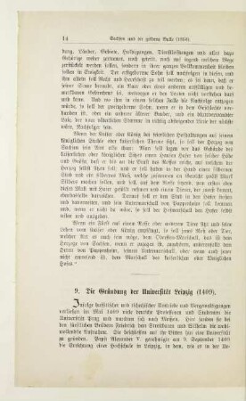 9. Die Gründung der Universität Leipzig (1409)