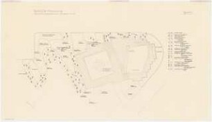 Grünflächen an der Otto-Suhr-Siedlung, Berlin-Kreuzberg: Kinderspielplatz am Haus 8: Lageplan mit Pflanzplan 1.50