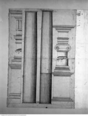 Album des Orazio Grassi, Darstellung der dorischen und der ionischen Säulenordnung