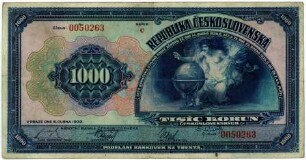 Geldschein, 1.000 Koruna, 8.4.1932
