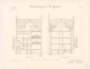 Amtsgericht und Gefängnis, Mönchengladbach: Gericht: Querschnitte 1:100