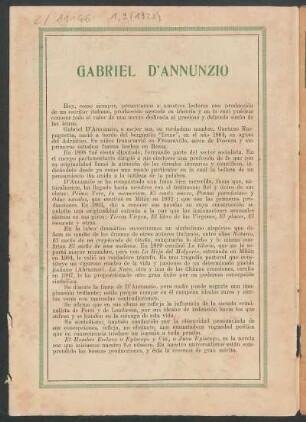 Gabriel D'Annunzio
