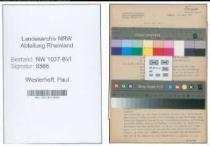 Entnazifizierung Paul Westerhoff , geb. 23.09.1890 (Gastwirt)