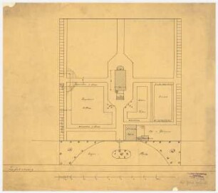 Schloss Schönrade: Lageplan Friedhof