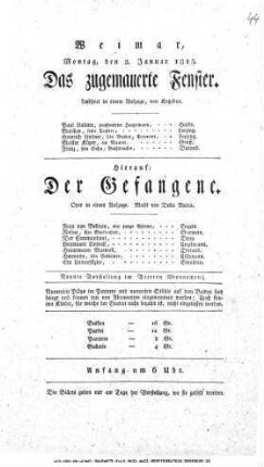 Das zugemauerte Fenster
