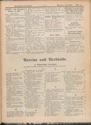 Vereine und Verbände.