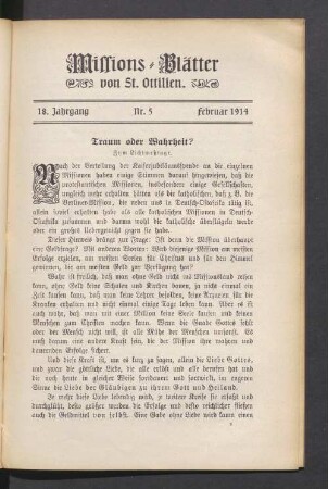 18. Jahrgang. Nr. 5. Februar 1914