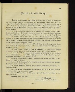 Preis - Vertheilung.