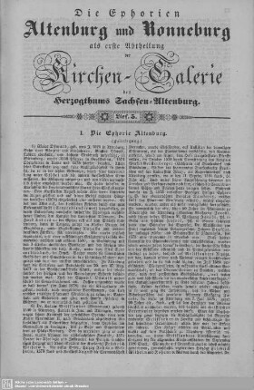 1. Die Ephorie Altenburg (Fortsetzung), Bornshain : 5. Lieferung