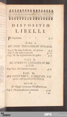 Dispositio Libelli.