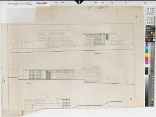 Arnsberg, Regierungshauptgebäude, Westansicht, Ostansicht (vermutlich) Südansicht (keine Angabe)