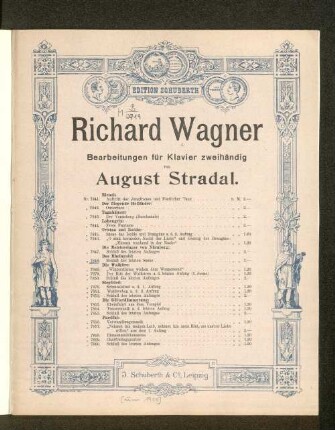 Das Rheingold: Schluß der letzten Szene : für Klavier zu zwei Händen bearbeitet von
