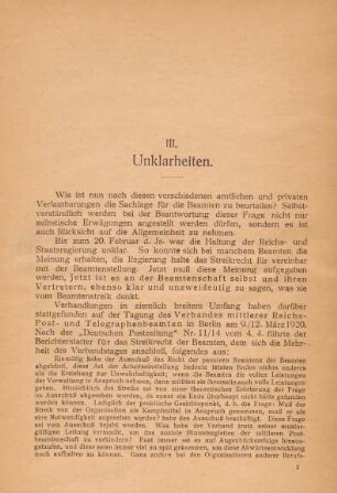 III. Unklarheiten