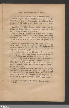 III. Die Arten des sächsischen Kirchenpatronats