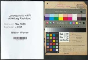Entnazifizierung Werner Bieber , geb. 27.08.1903 (Spediteur)