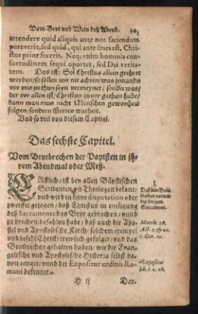 Das sechste Capitel.