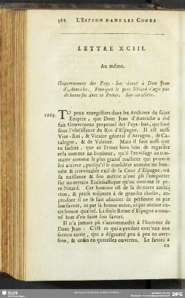 Lettre XCIII. Au même