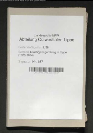 Kriegslasten des Amtes Detmold