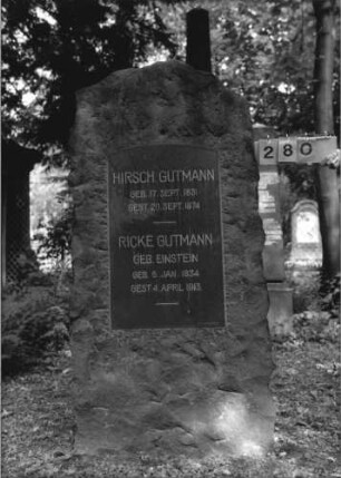 Grabstein 280 [Hahn S. 84 Grab-Nr. 160/61]