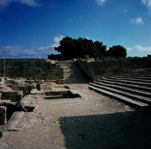 Phaistos. Palast. Treppen am Westhof