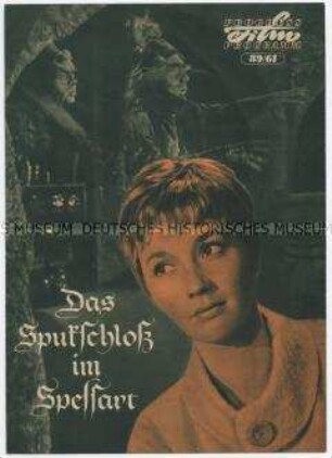 Programm aus der DDR zu dem westdeutschen Spielfilm "Das Spukschloss im Spessart"