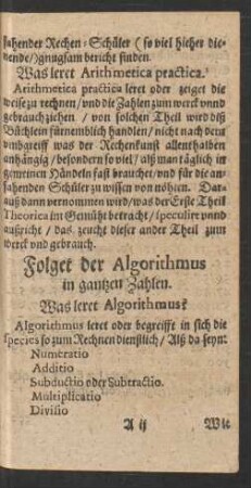 Folget der Algorithmus in gantzen Zahlen.