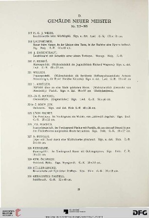 D. Gemälde neuer Meister (Nr. 317-395)