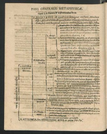 Pars Generalis Metaphysicae.