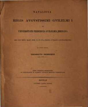 Friderici Heimsoethi de syllabarum in versibus antiquis mensura commentatio